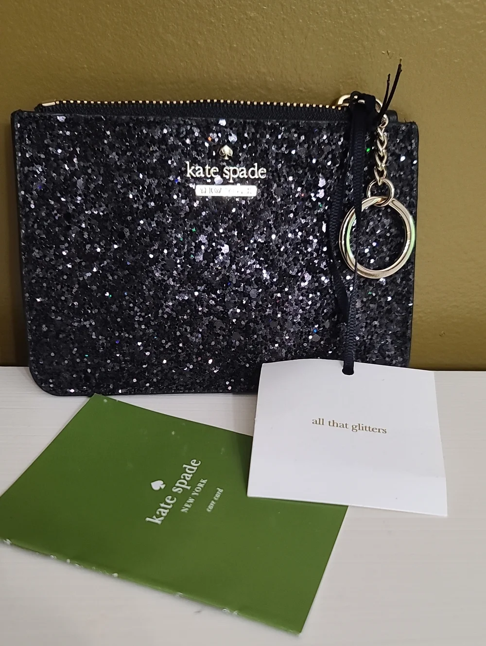 Kate Spade Glitter Card Holder Pouch